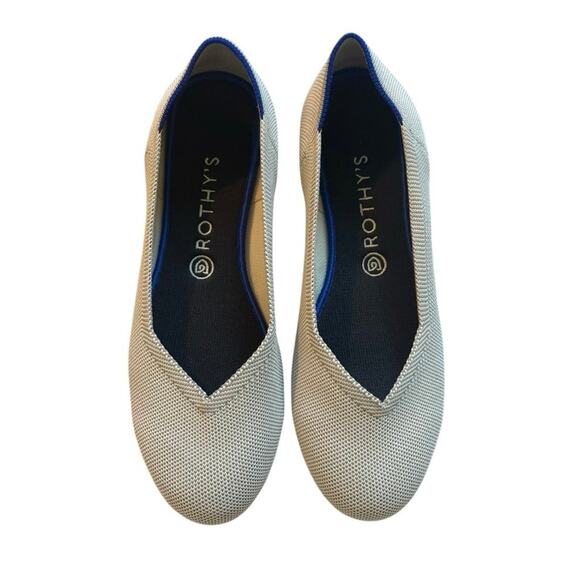 Rothy’s Slip On Shoes Tan White Size 10.5 - Picture 1 of 5